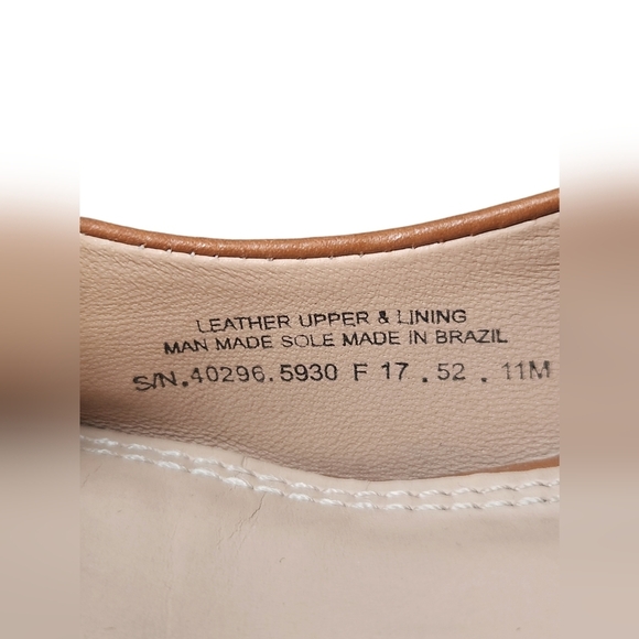 TORY BURCH BROWN LEATHER REVA LOGO WEDGE PUMP SZ US 11M - Picture 12 of 15